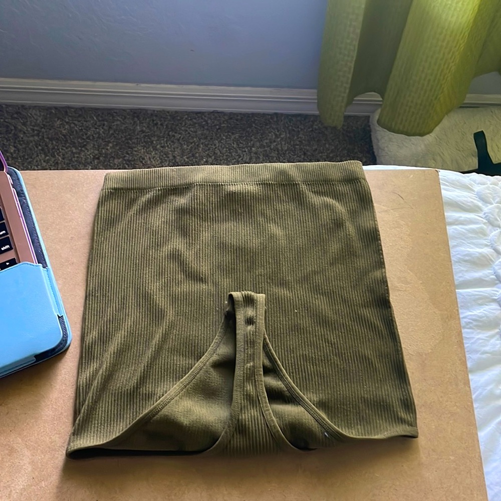 Navy Green strapless bodysuit